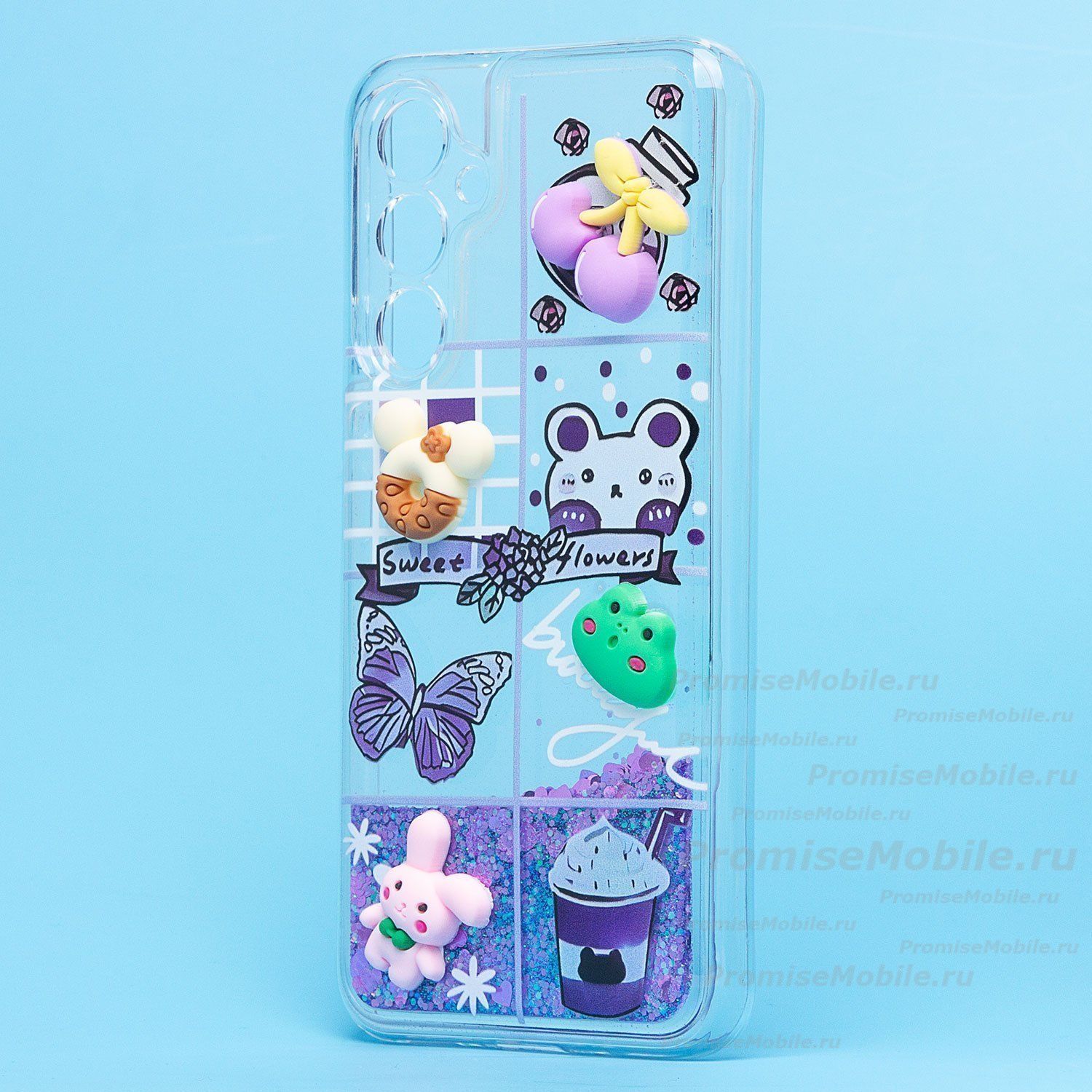 Чехол для Samsung SM-A546E (Galaxy A54 5G) силиконовый 3D игрушки <фиолетовый> ― 