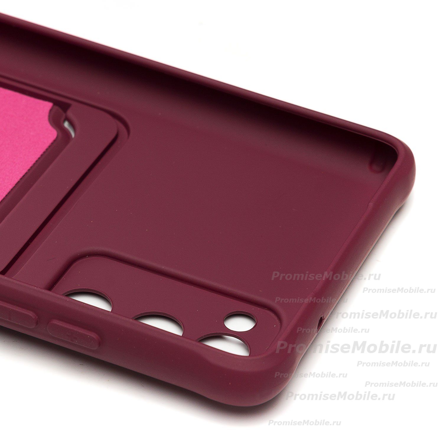 Чехол для Samsung SM-G780F (Galaxy S20 FE) силиконовый с картхолдером №4 <бордовый> ― 