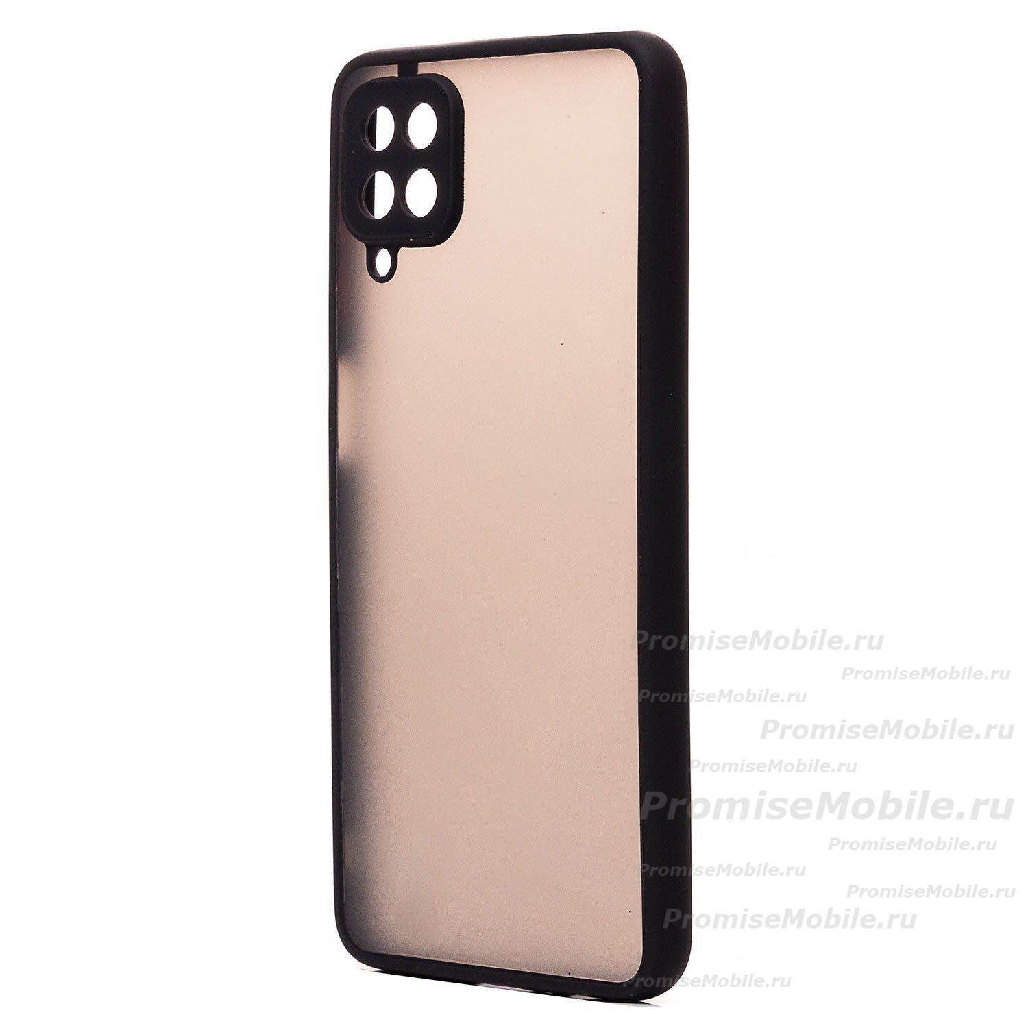 Чехол для Samsung SM-M127F (Galaxy M12) пластиковый с окантовкой <черный> ― 