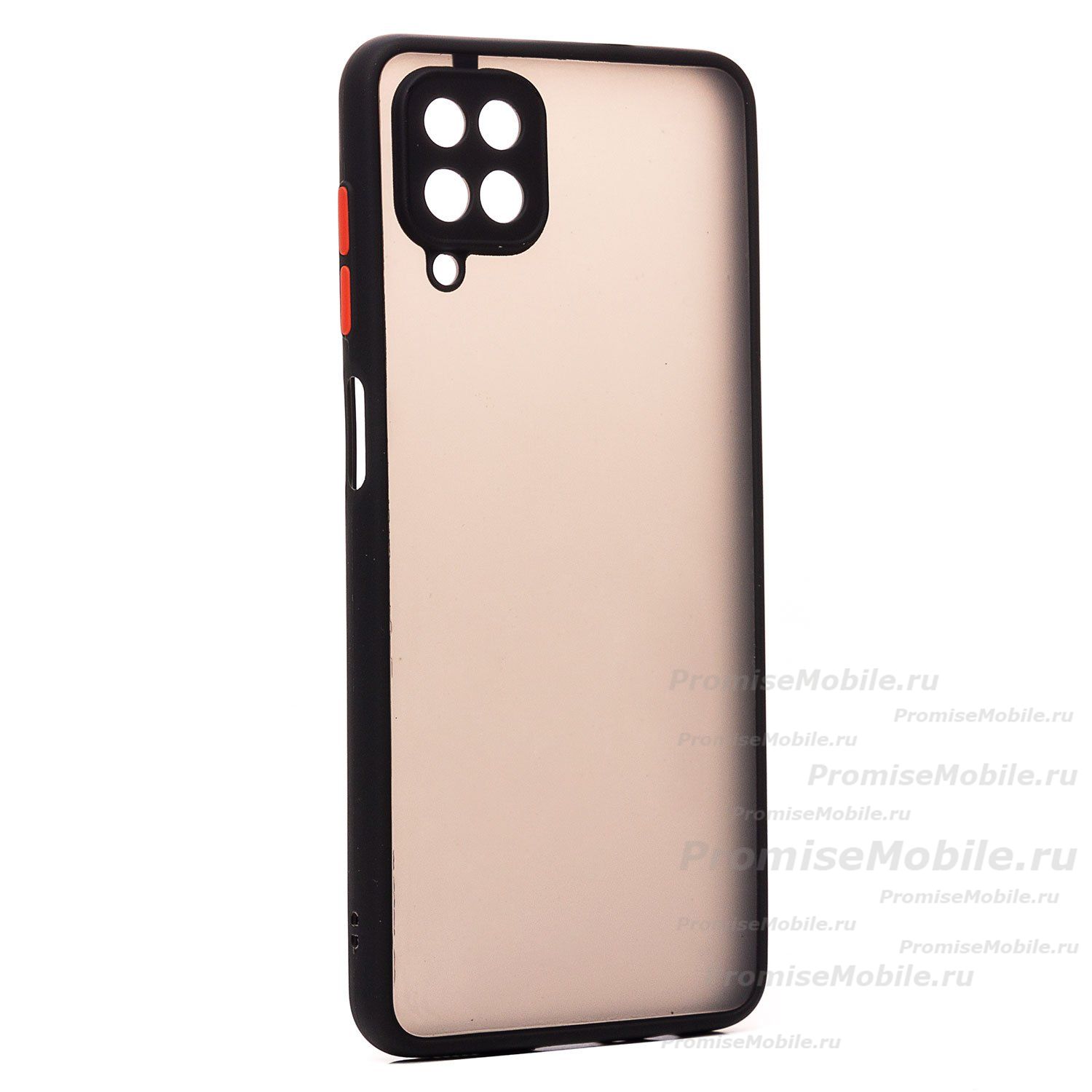 Чехол для Samsung SM-M127F (Galaxy M12) пластиковый с окантовкой <черный> ― 