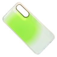 Чехол для Samsung SM-S901B (Galaxy S22) пластиковый с силиконовым бортиком (рис. 064) <зеленый>
