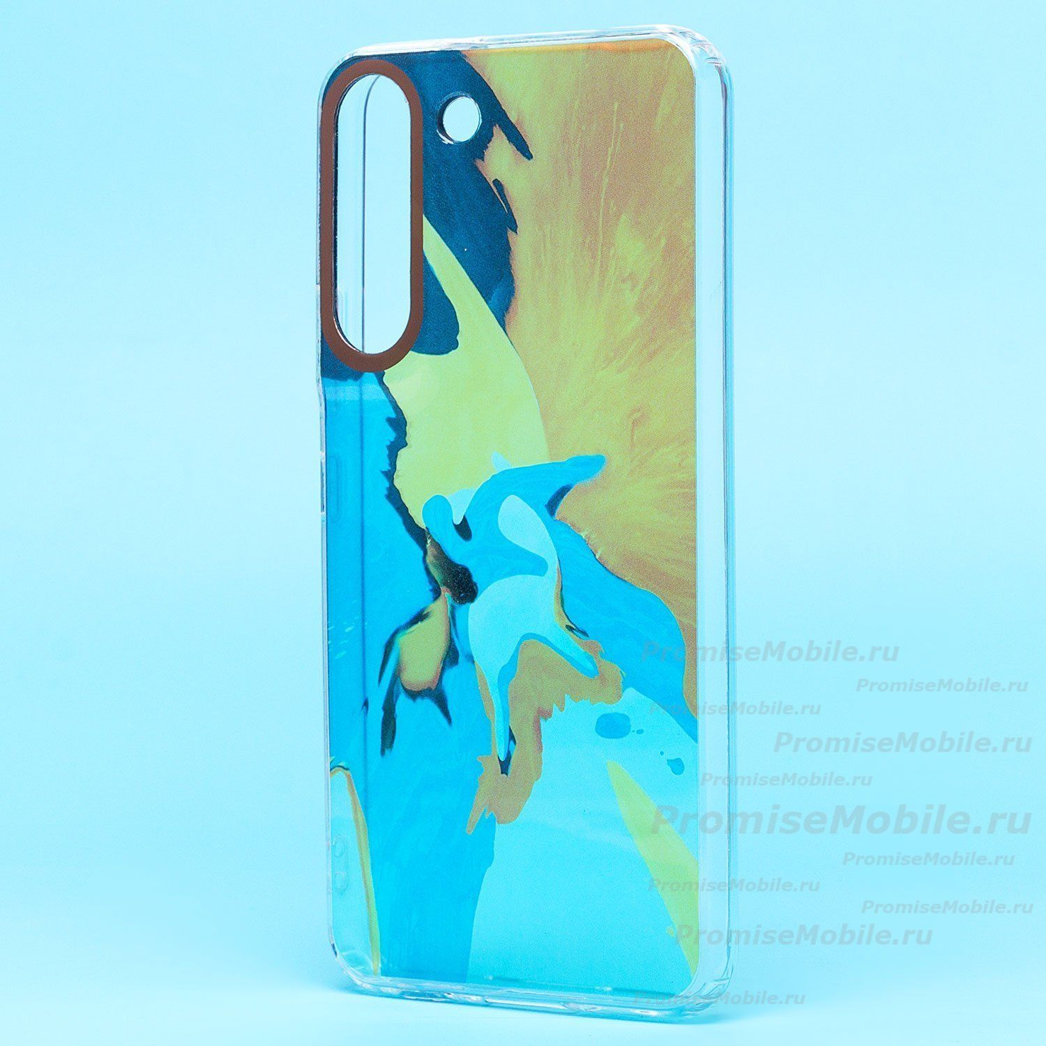 Чехол для Samsung SM-S901B (Galaxy S22) пластиковый с силиконовым бортиком (рис. 065/003) ― 