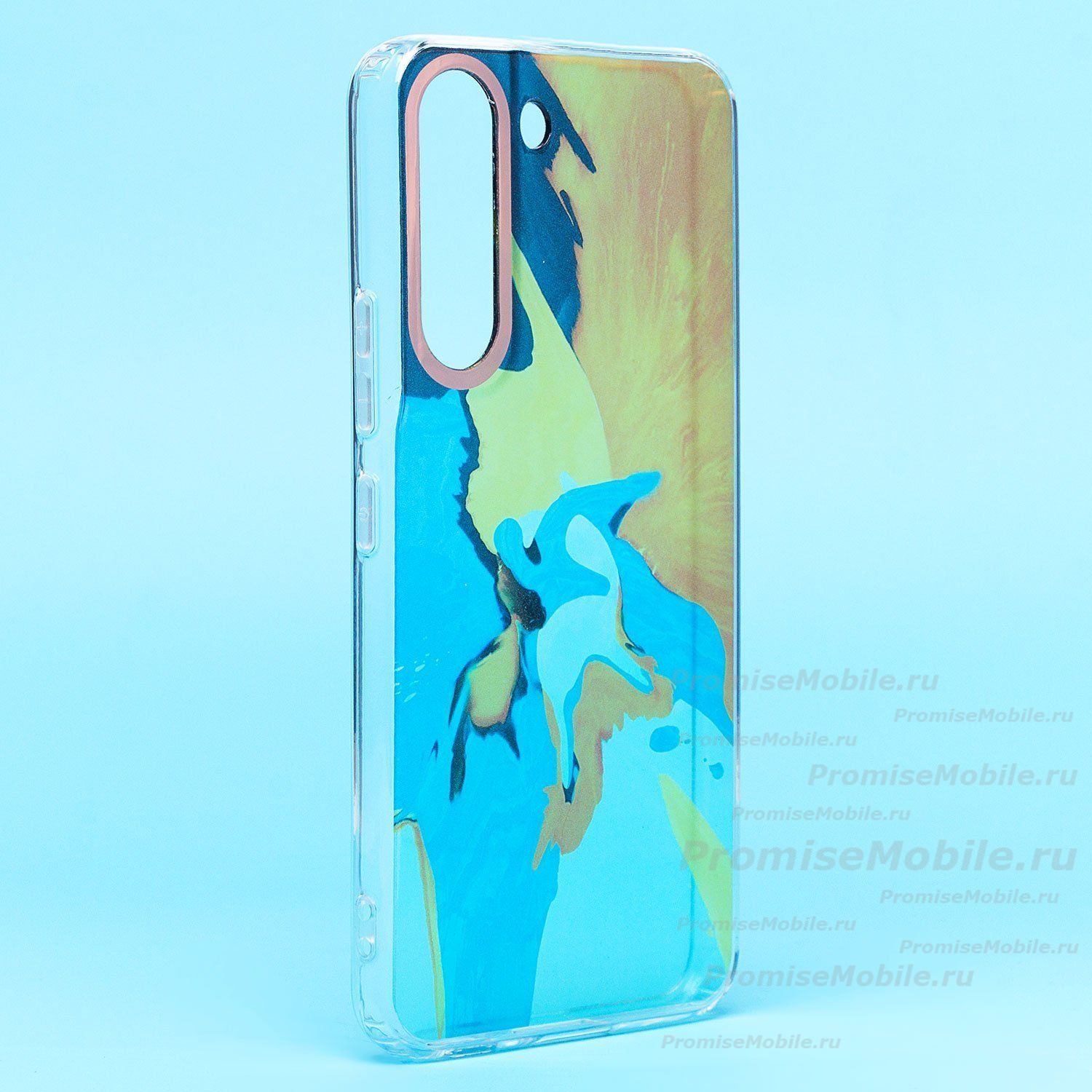 Чехол для Samsung SM-S901B (Galaxy S22) пластиковый с силиконовым бортиком (рис. 065/003) ― 