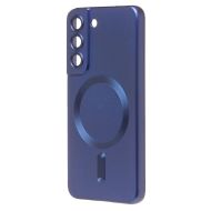 Чехол для Samsung SM-S901B (Galaxy S22) силиконовый Matte MagSafe <темно-синий>