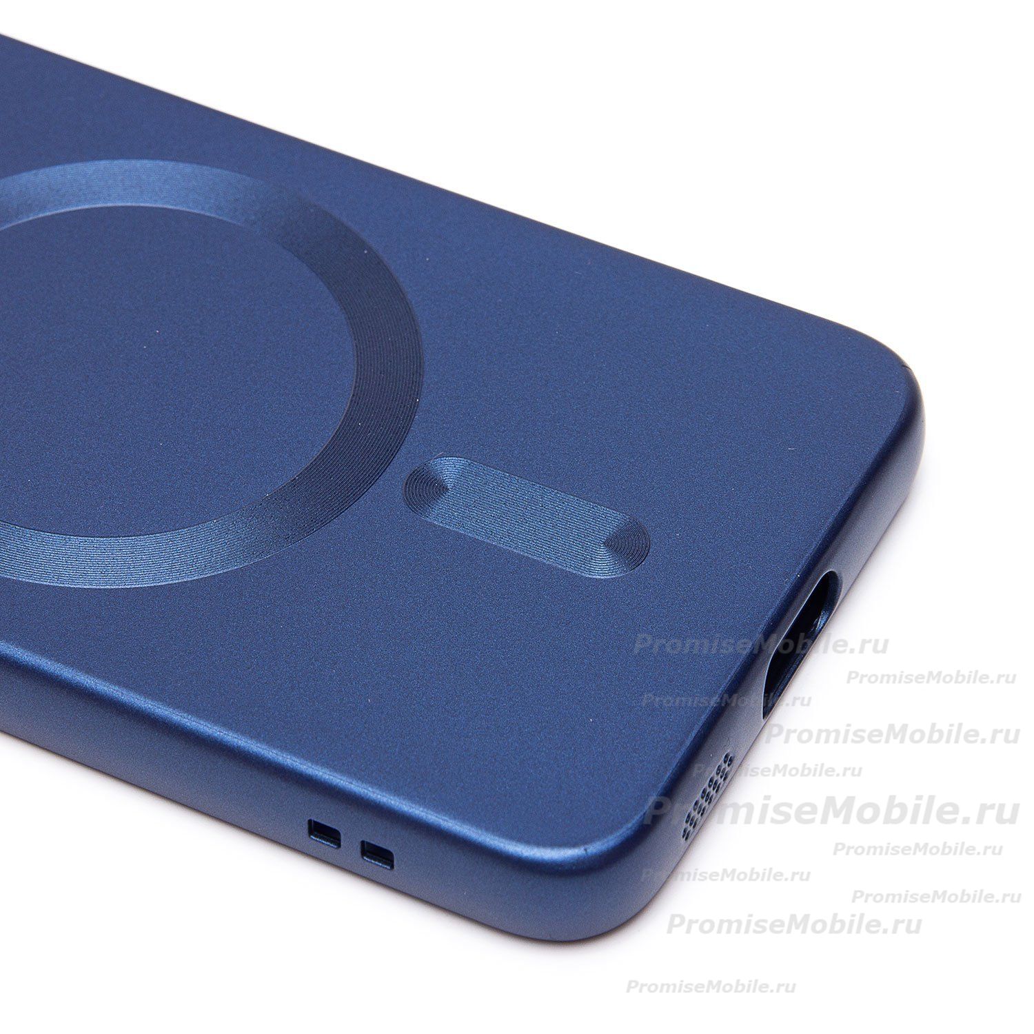 Чехол для Samsung SM-S901B (Galaxy S22) силиконовый Matte MagSafe <темно-синий> ― 
