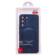 Чехол для Samsung SM-S901B (Galaxy S22) силиконовый Matte MagSafe <темно-синий>