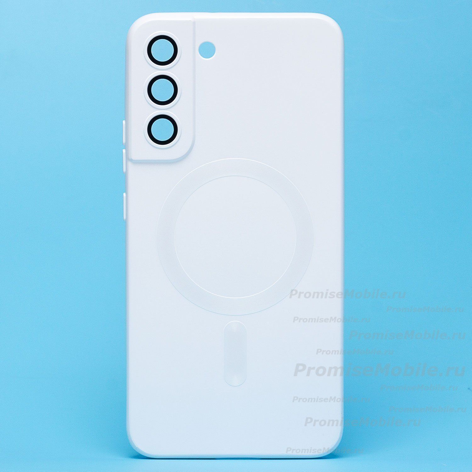 Чехол для Samsung SM-S906B (Galaxy S22 Plus) силиконовый Matte MagSafe <белый> ― 