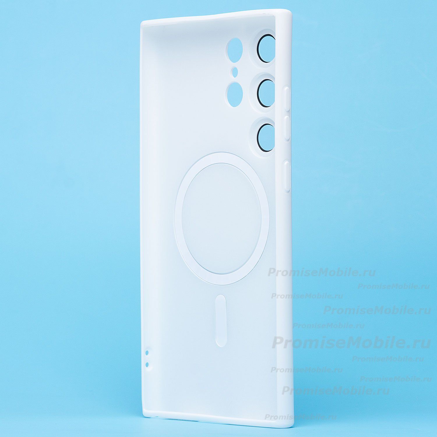 Чехол для Samsung SM-S918B (Galaxy S23 Ultra) силиконовый Matte MagSafe <белый> ― 