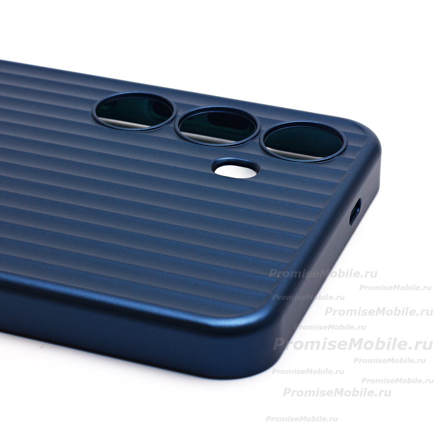 Чехол для Samsung SM-S926B (Galaxy S24 Plus) пластиковый рифленый <синий> ― 