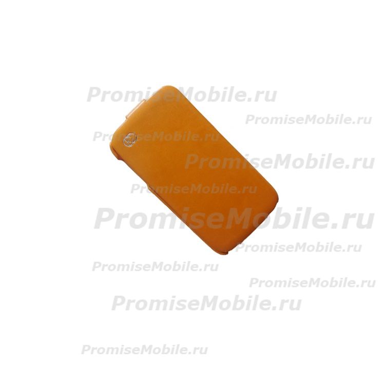 Чехол для Samsung i9505 (Galaxy S4 LTE) флип натуральная кожа №2 Kuchi <оранжевый> ― 