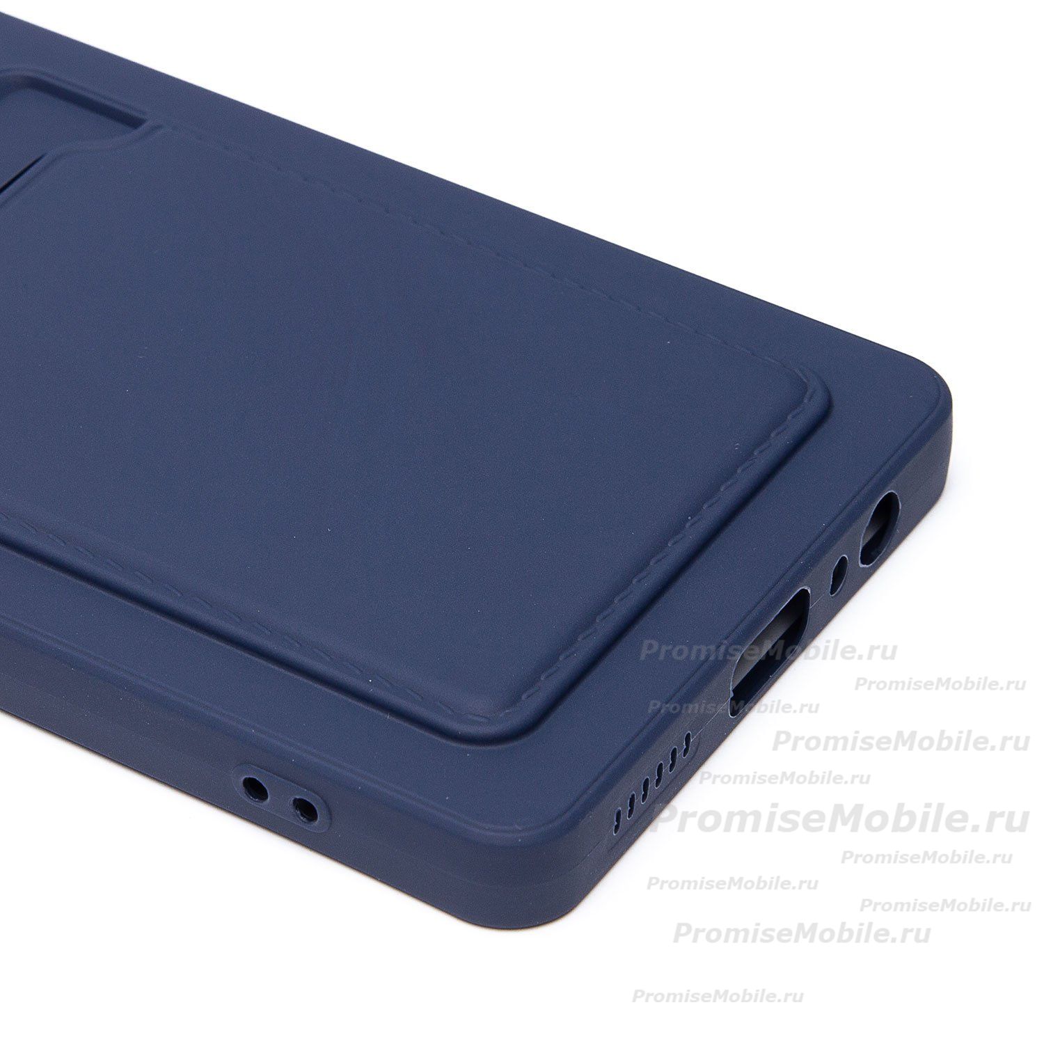 Чехол для Tecno Camon 30 (CL6) силиконовый с картхолдером №9 <темно-синий> ― 