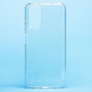 Чехол для Xiaomi Poco M3 силиконовый с блестками <прозрачный>