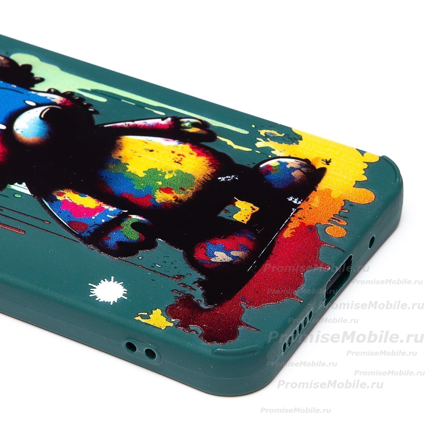 Чехол для Xiaomi 23053RN02Y силиконовый (рис. 335/медведь) <темно-зеленый> ― 