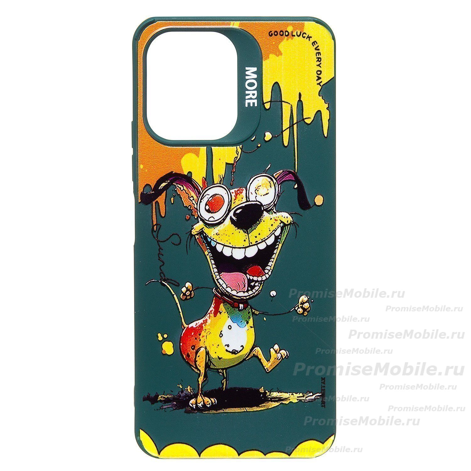 Чехол для Xiaomi 23053RN02Y силиконовый (рис. 335/собака) <темно-зеленый> ― 