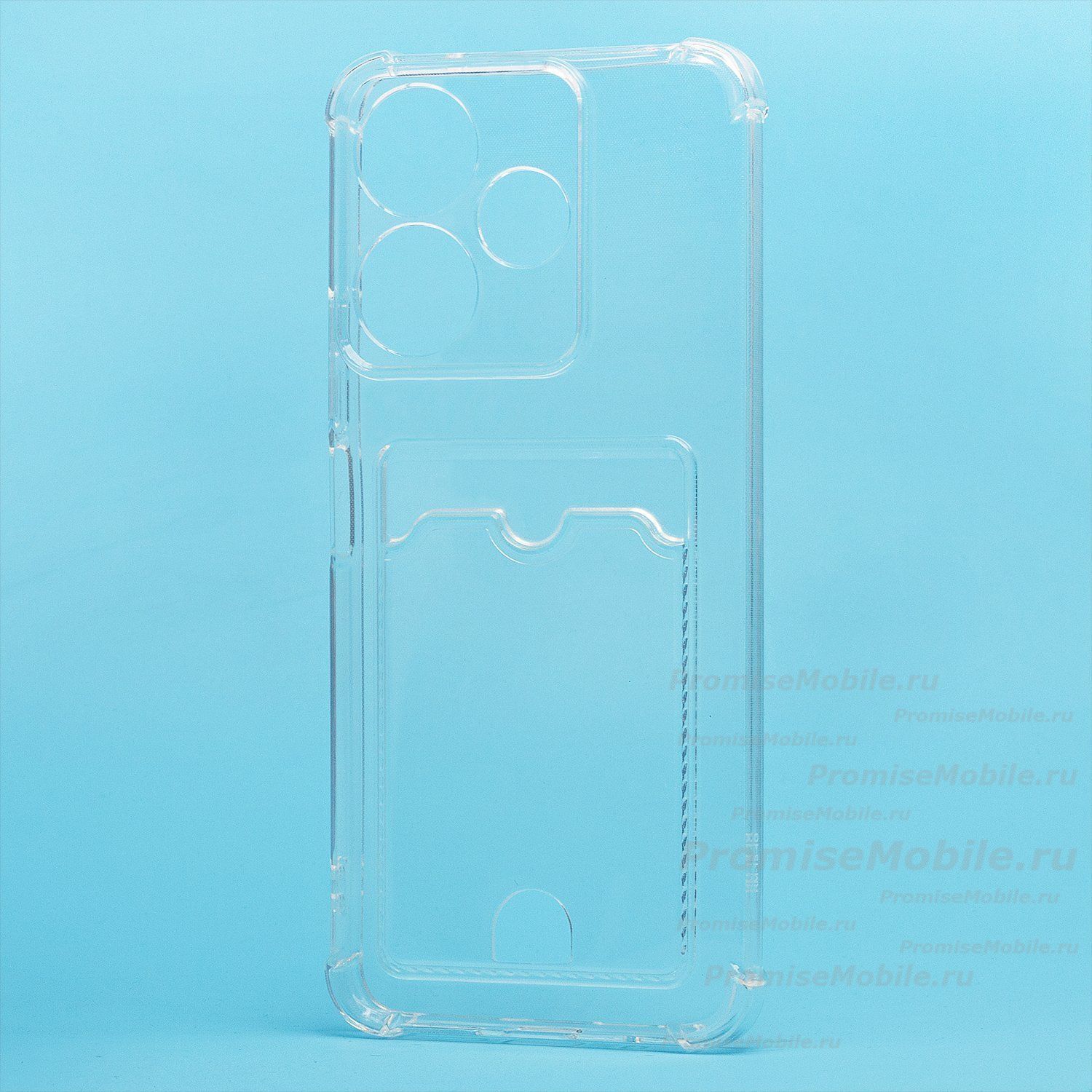 Чехол для Xiaomi Redmi 13 силиконовый с картхолдером №2 <прозрачный> ― 