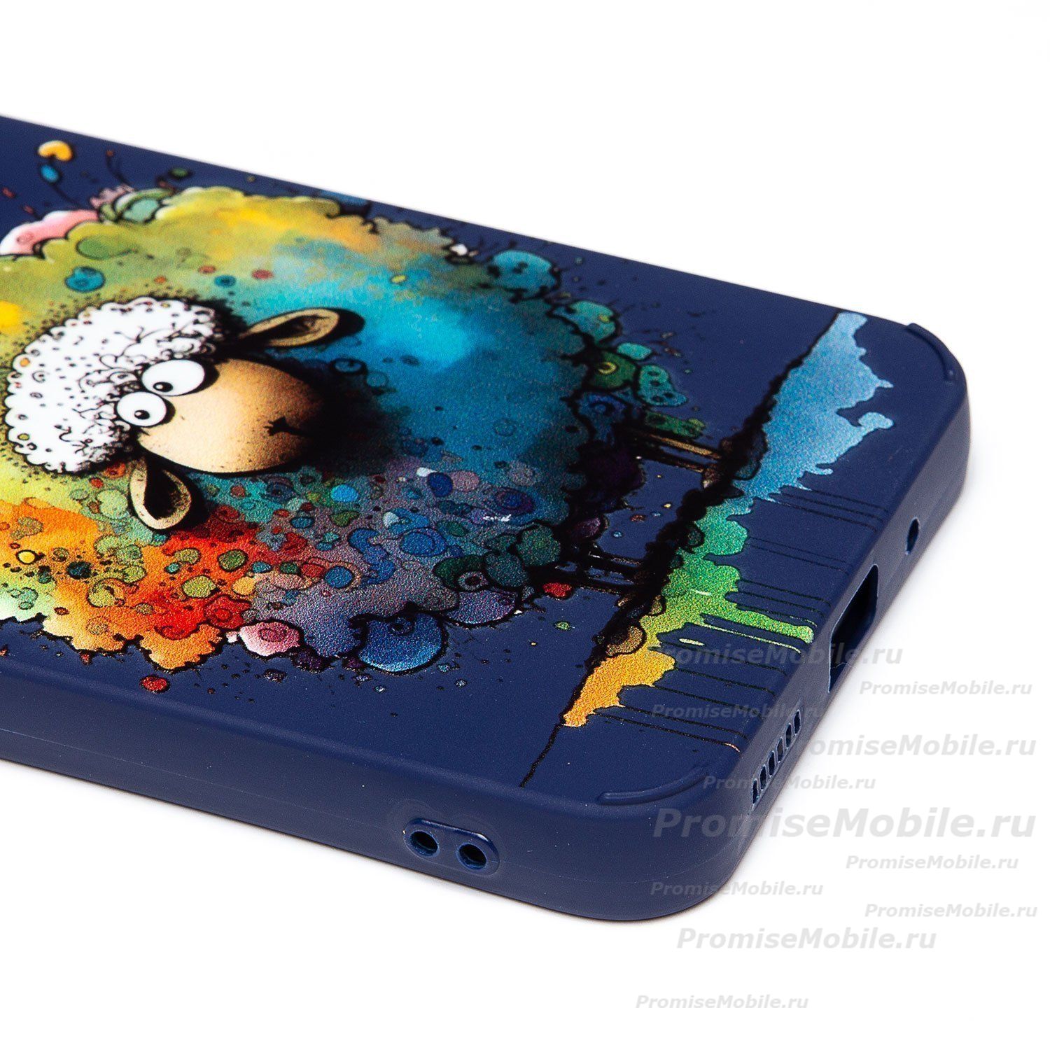 Чехол для Xiaomi M2006C3MNG силиконовый (рис. 335/овечка) <темно-синий> ― 