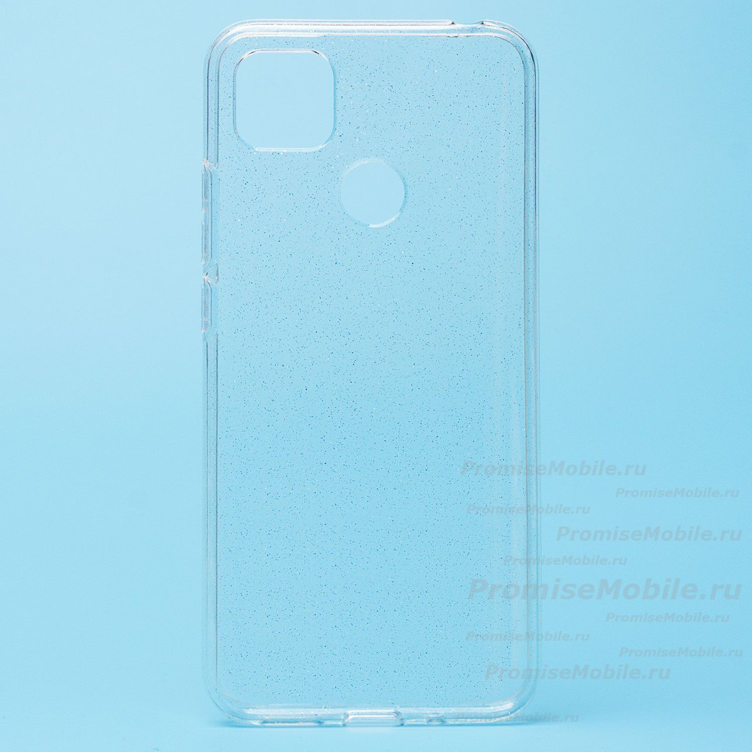 Чехол для Xiaomi M2006C3MG силиконовый с блестками <прозрачный> ― 