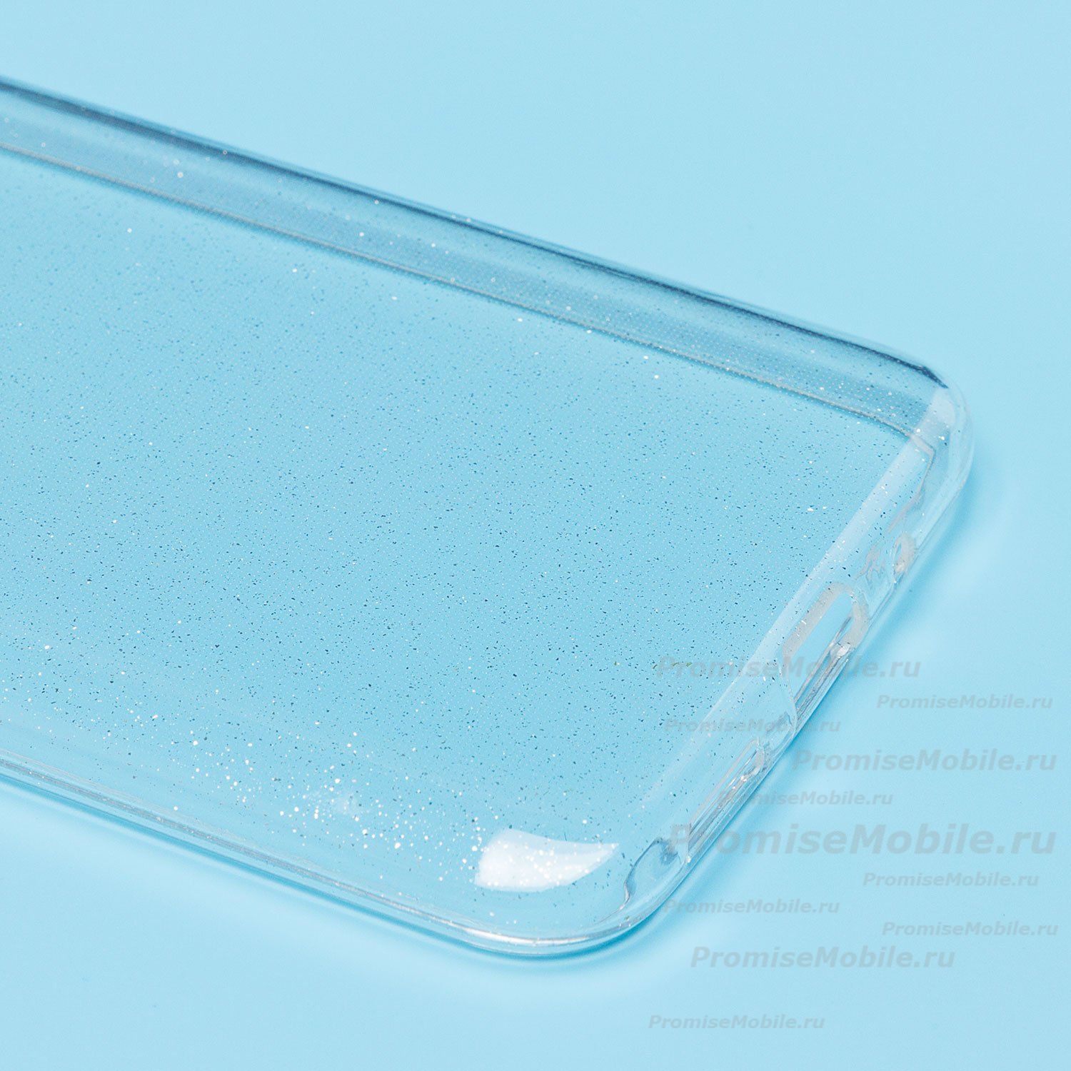 Чехол для Xiaomi M2006C3MG силиконовый с блестками <прозрачный> ― 