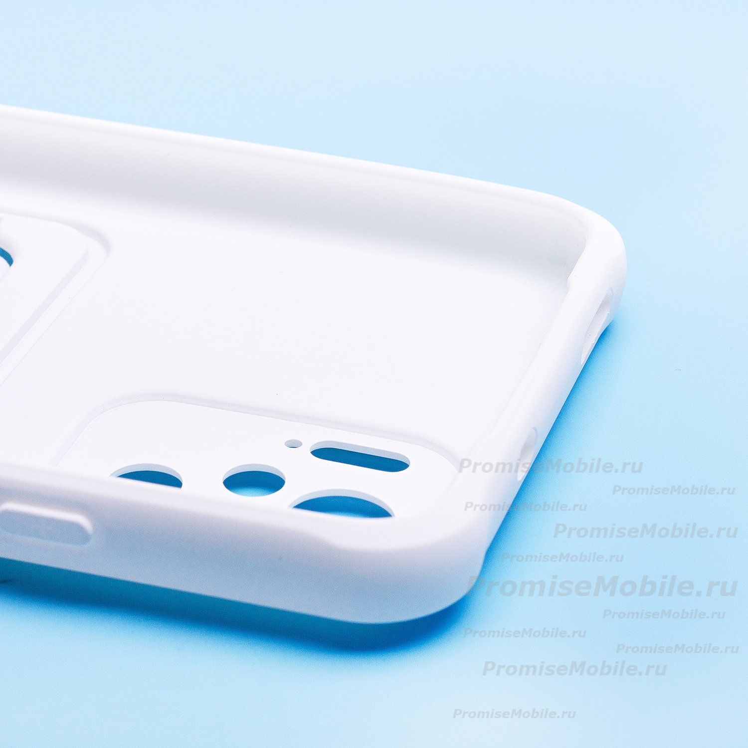 Чехол для Xiaomi M2101K7BL силиконовый с картхолдером №4 <белый> ― 