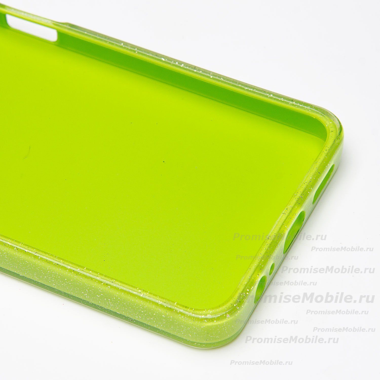 Чехол для Xiaomi M2101K7BL силиконовый с блестками №3 <светло-зеленый> ― 