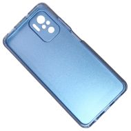 Чехол для Xiaomi Redmi Note 10S силиконовый с блестками №3 <светло-голубой>