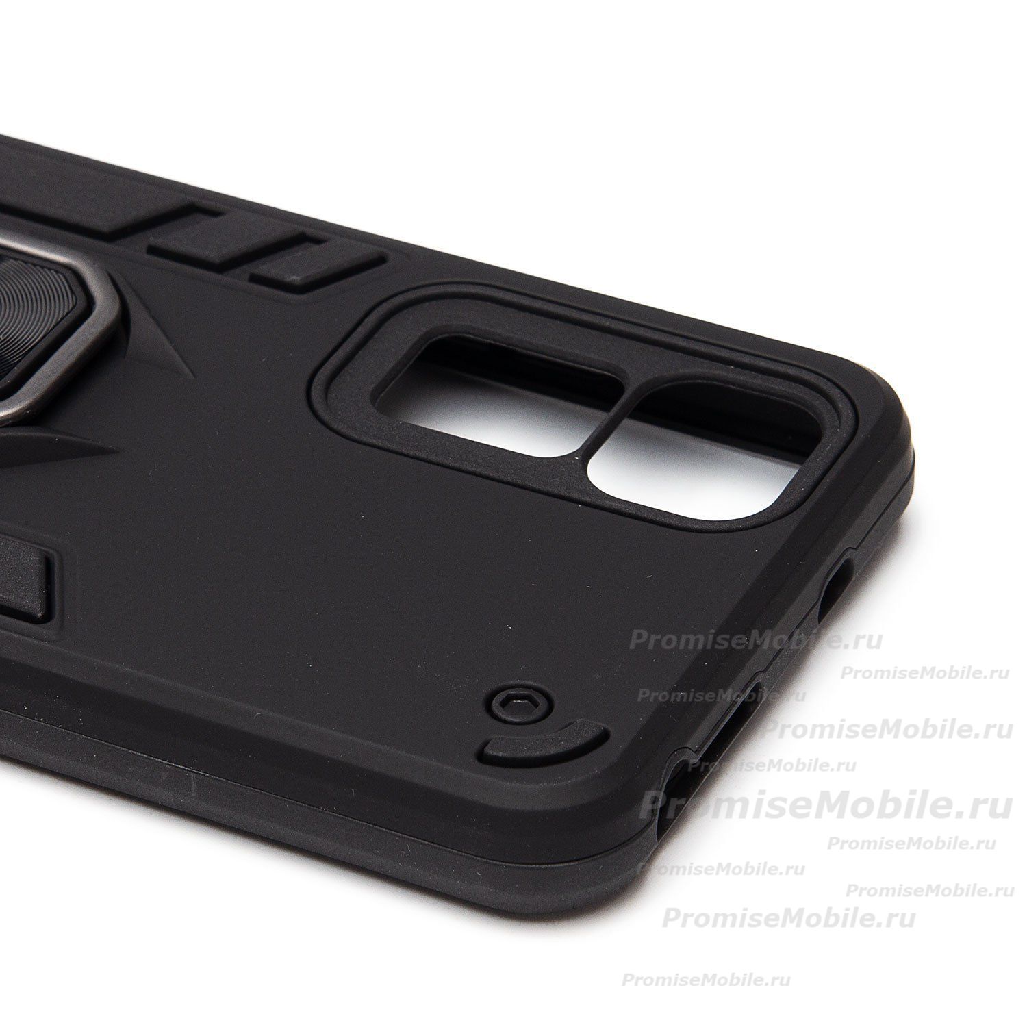 Чехол для Xiaomi 23030RAC7Y силиконовый противоударный с кольцом <черный> ― 