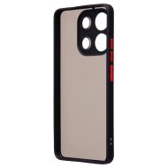 Чехол для Xiaomi 23124RA7EO пластиковый с окантовкой <черный>