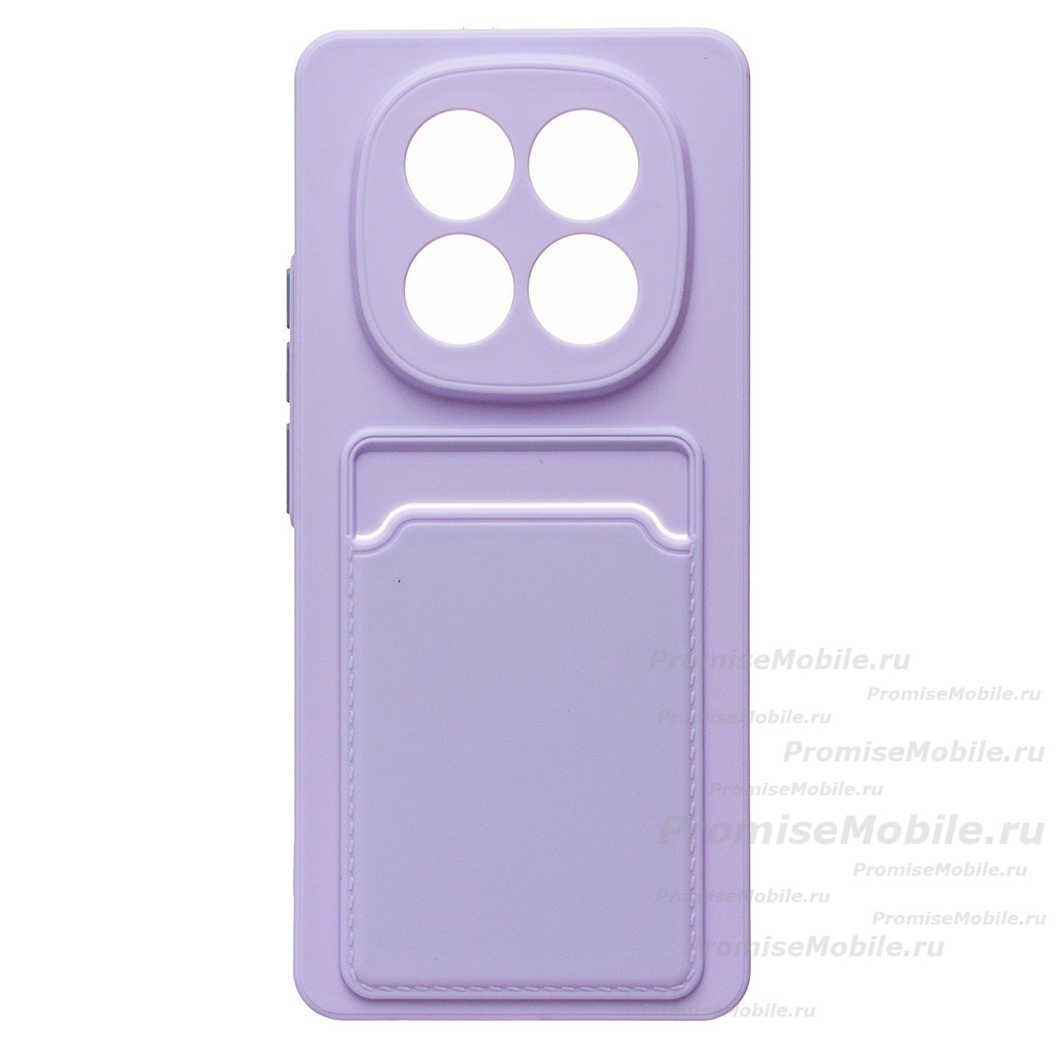 Чехол для Xiaomi 24090RA29G силиконовый с картхолдером №9 <светло-фиолетовый> ― 