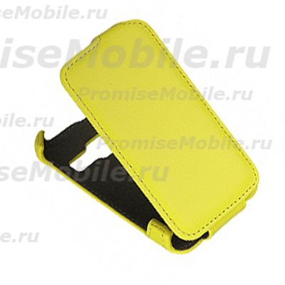 Чехол для Alcatel OT 3041D (One Touch Tribe) флип кожзам №1 <желтый> ― 