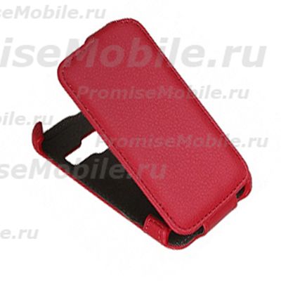 Чехол для Alcatel OT 3041D (One Touch Tribe) флип кожзам №1 <красный> ― 