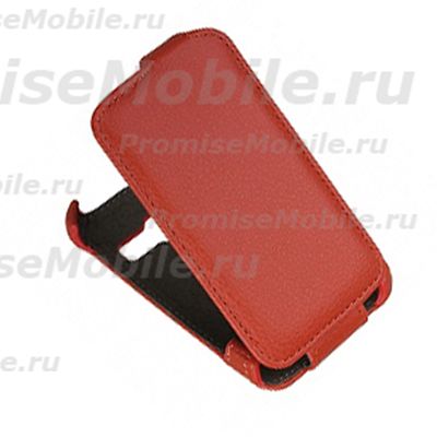Чехол для Alcatel OT 3041D (One Touch Tribe) флип кожзам №1 <оранжевый> ― 