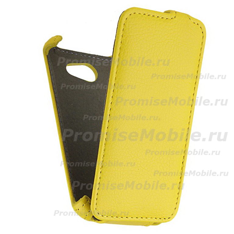 Чехол для Fly IQ400W (Era Windows) флип кожзам №1 <желтый> ― 