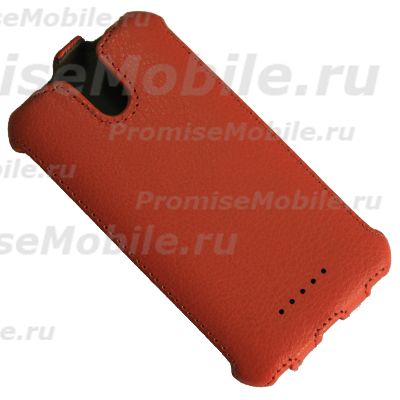 Чехол для HTC Desire 500 One Sim флип кожзам №1 <оранжевый> ― 