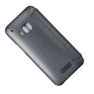 Чехол для HTC One M9 Plus флип боковой пластик-кожзам с окошком Nillkin Sparkle <черный>