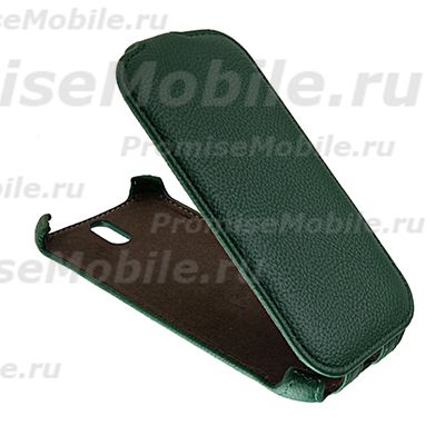 Чехол для HTC One SV (T528t) флип кожзам №1 <зеленый> ― 