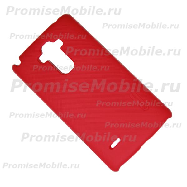 Чехол для LG H540 (G4 Stylus) задняя крышка пластик ребристый Nillkin <красный> ― 
