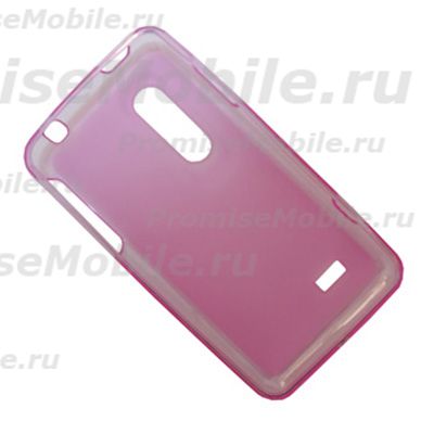 Чехол для LG P920 (Optimus 3D) силиконовый матовый <розовый> ― 