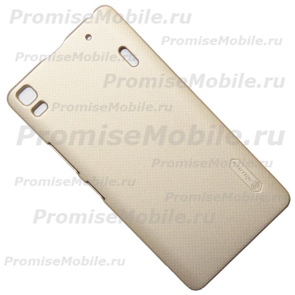 Чехол для Lenovo A7000 задняя крышка пластик ребристый Nillkin <золотой> ― 
