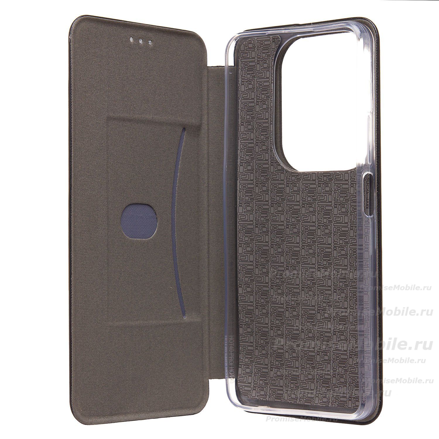 Чехол для Infinix Hot 40 (X6836) флип боковой кожзам №5 <черный> ― 