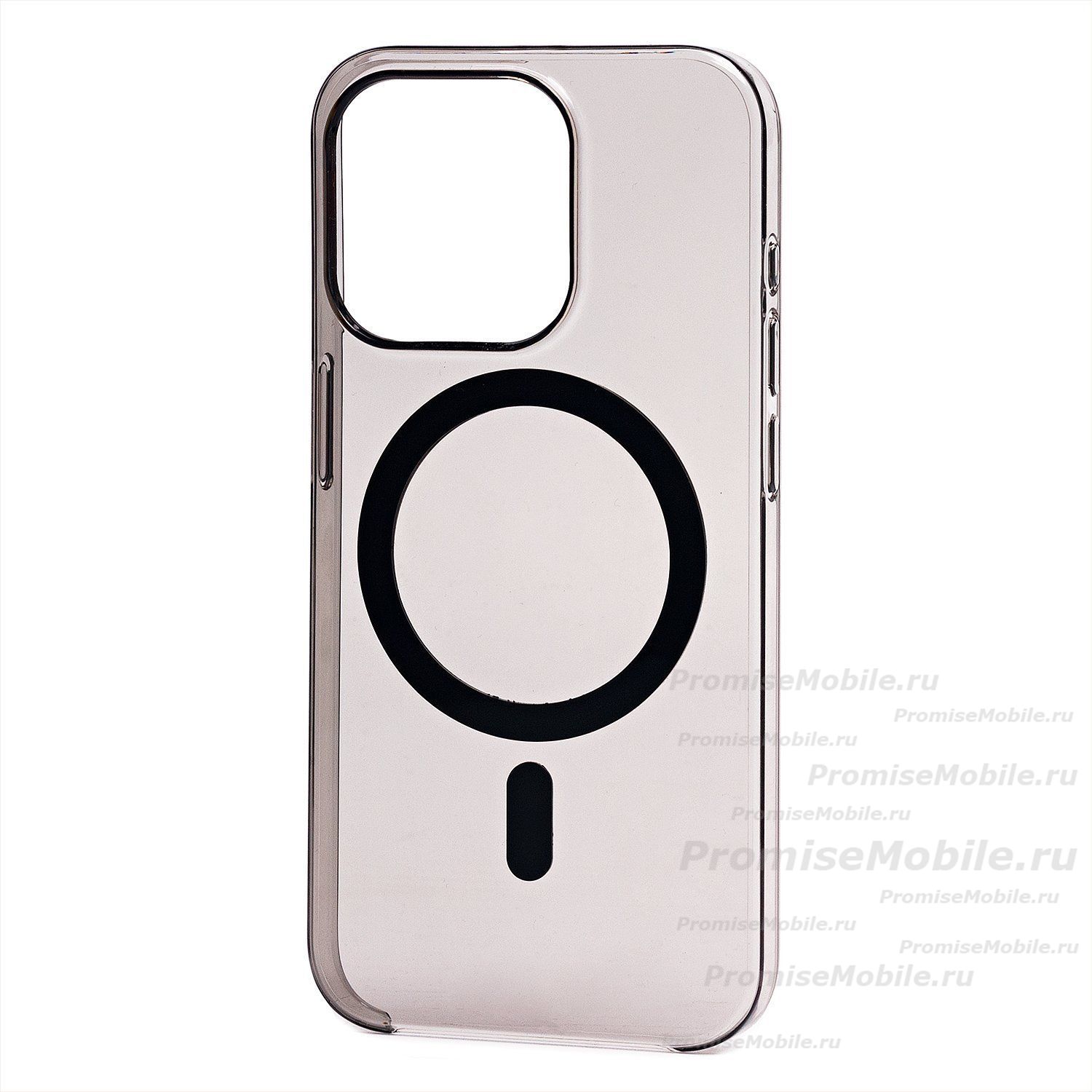 Чехол для Apple iPhone 15 Pro пластиковый MagSafe №4 <черный> (премиум) ― 