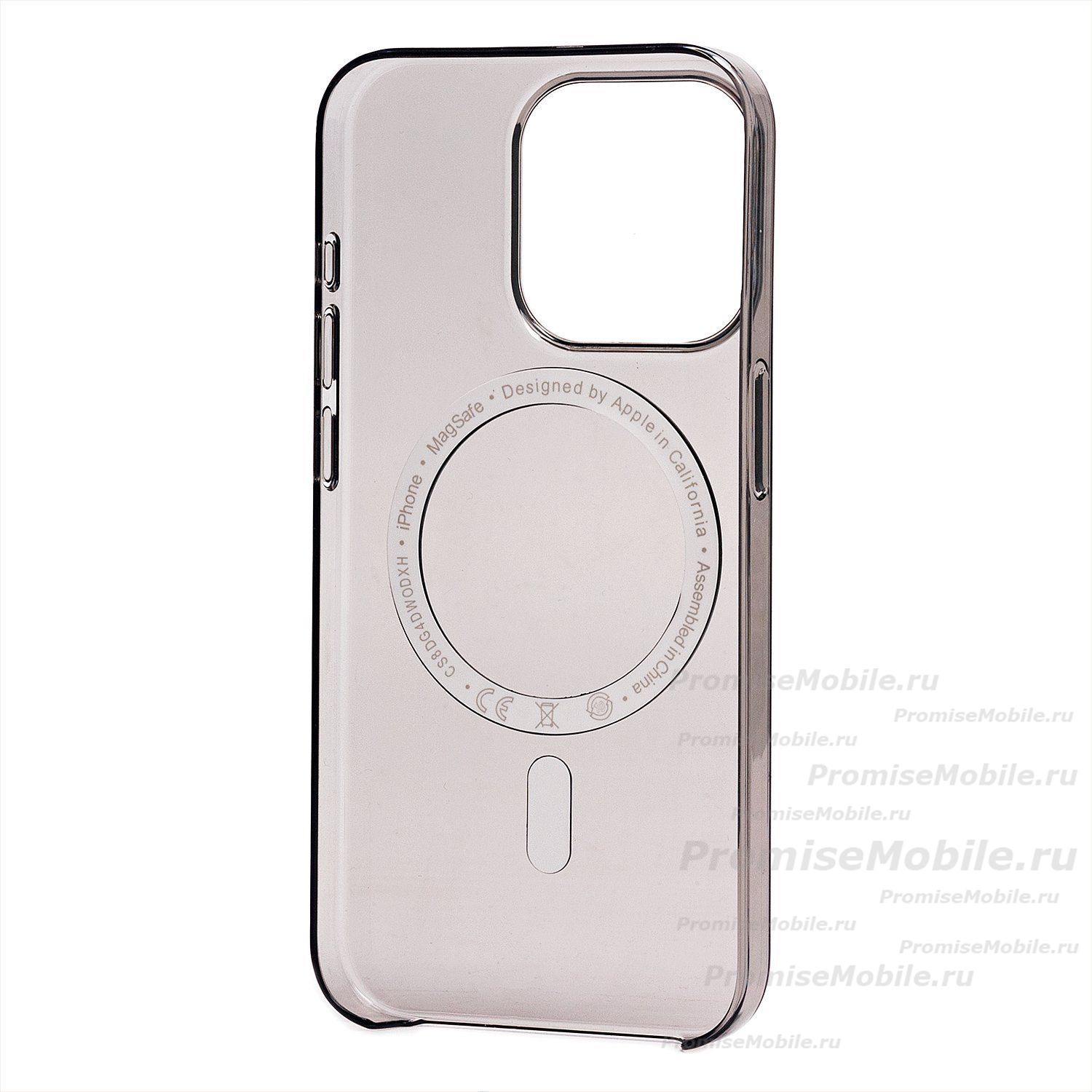 Чехол для Apple iPhone 15 Pro пластиковый MagSafe №4 <черный> (премиум) ― 