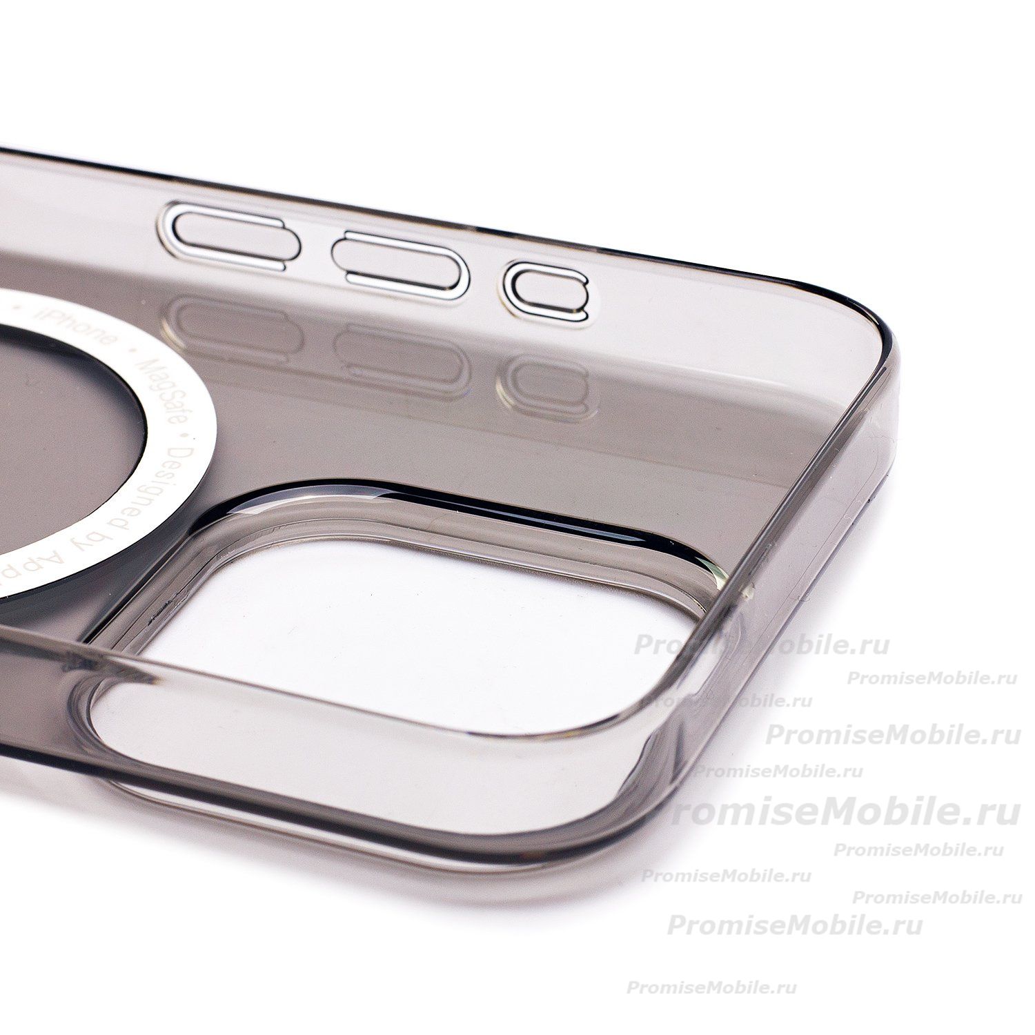 Чехол для Apple iPhone 15 Pro пластиковый MagSafe №4 <черный> (премиум) ― 