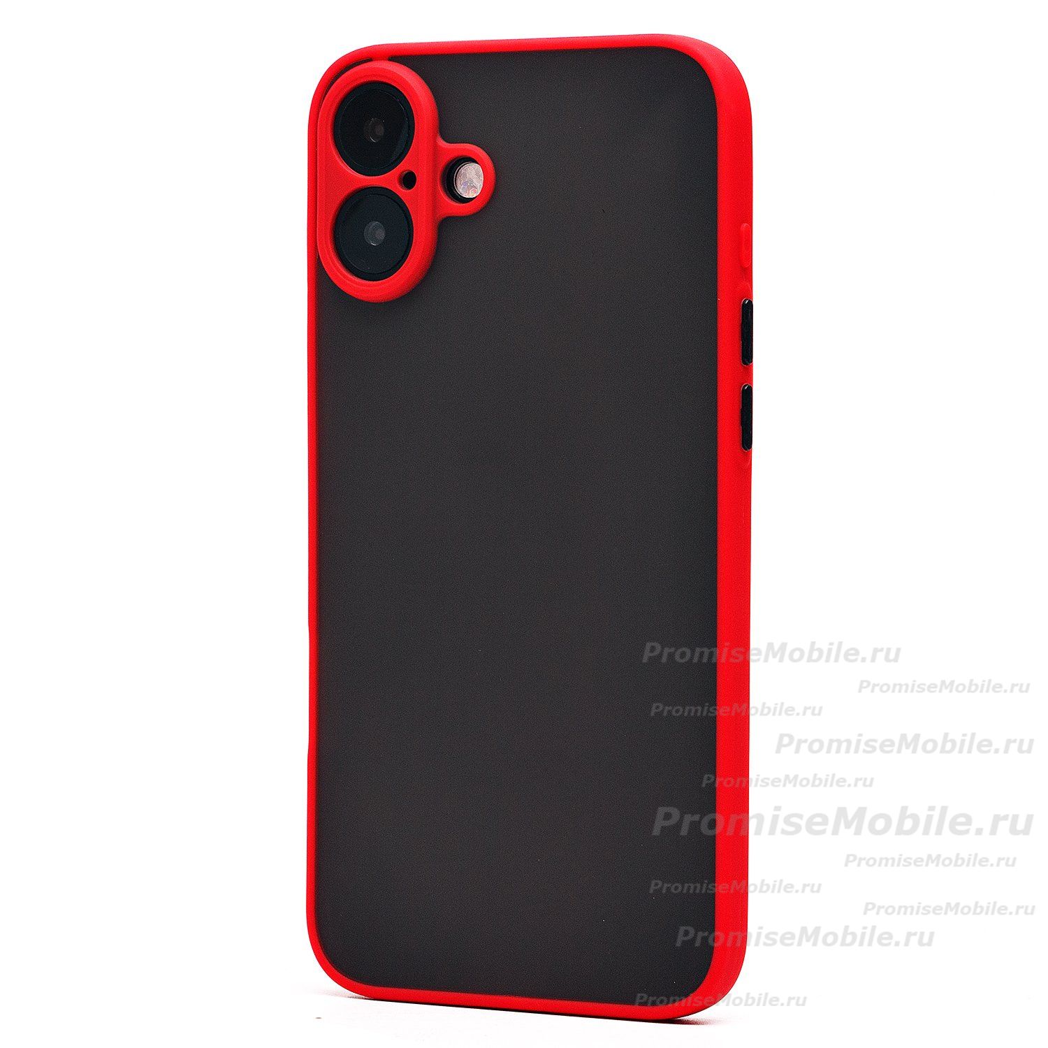 Чехол для Apple iPhone 16 Plus пластиковый с окантовкой <красный> ― 