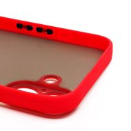 Чехол для Apple iPhone 16 Plus пластиковый с окантовкой <красный>