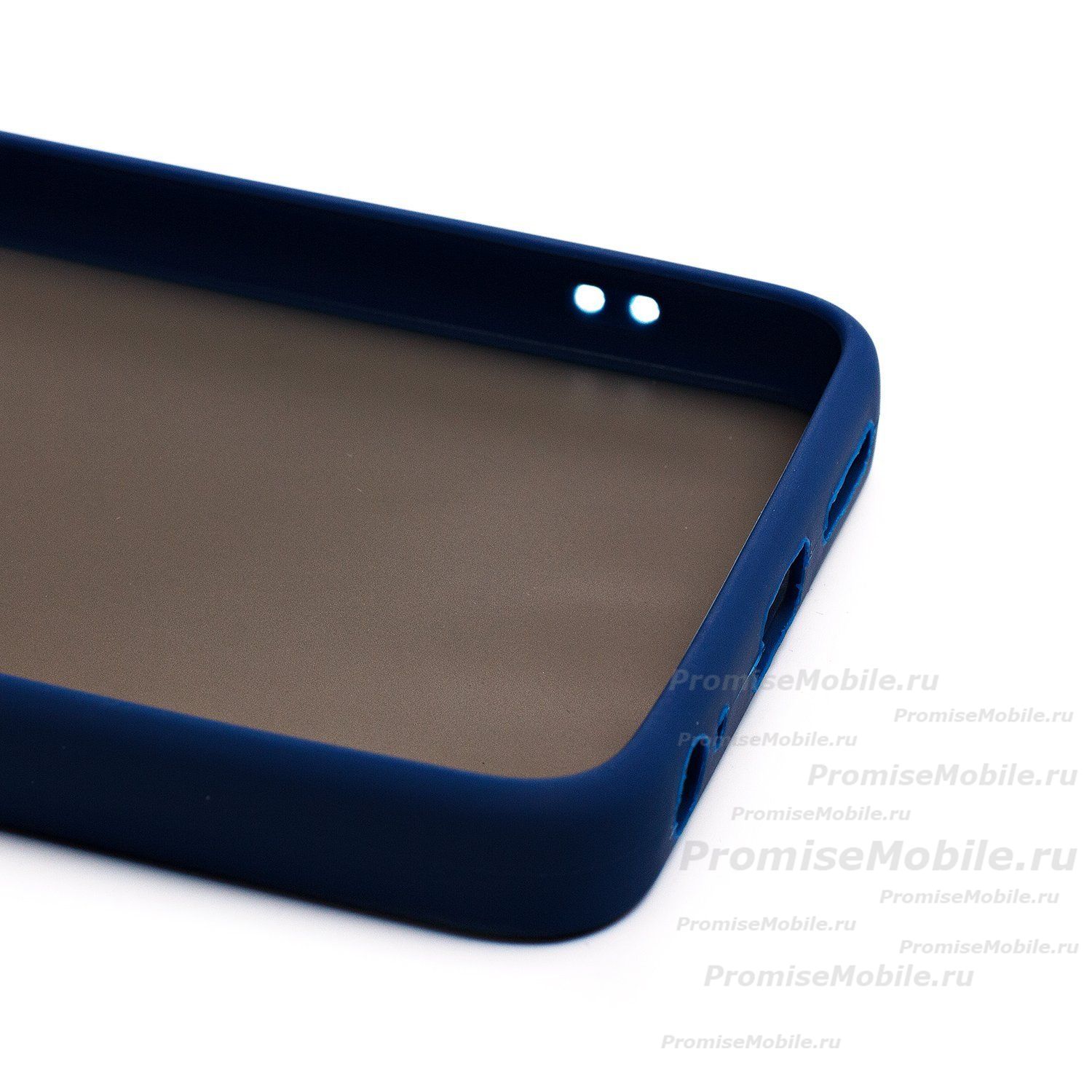 Чехол для Infinix Hot 40i (X6528B) пластиковый с окантовкой <темно-синий> ― 