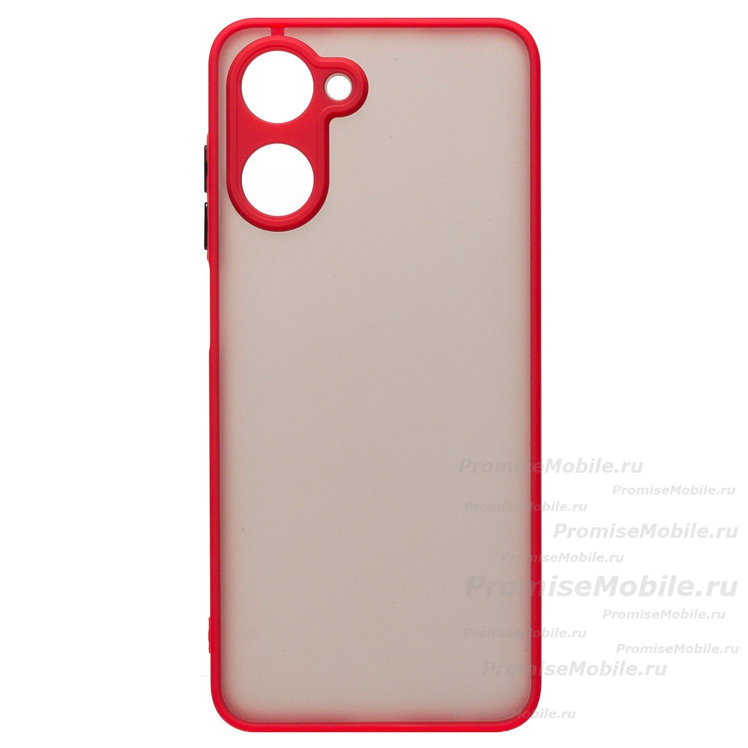 Чехол для Realme 10 пластиковый с окантовкой <красный> ― 
