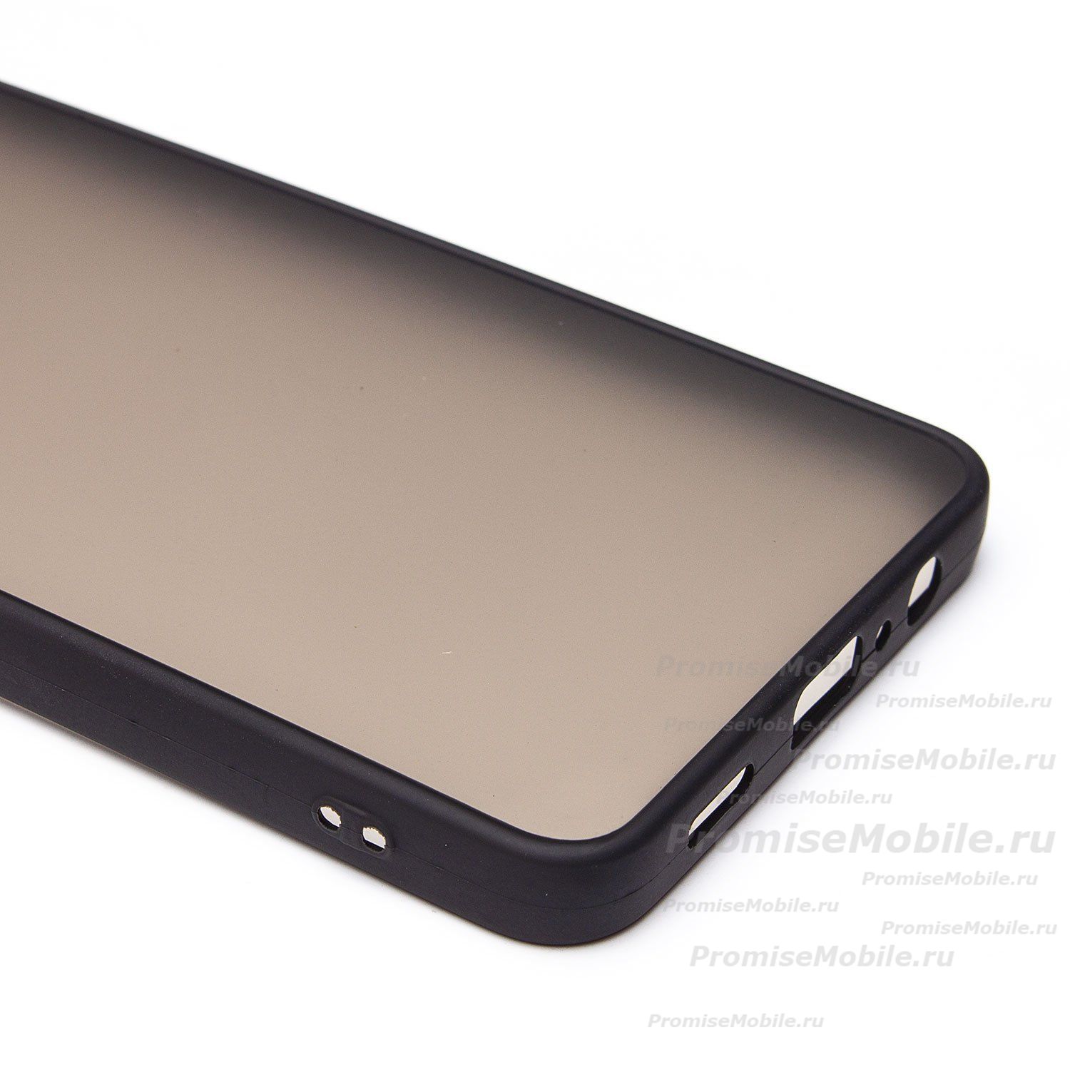 Чехол для Samsung SM-A065F (Galaxy A06) пластиковый с окантовкой <черный> ― 