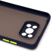 Чехол для Xiaomi M2007J20CG пластиковый с окантовкой <синий>