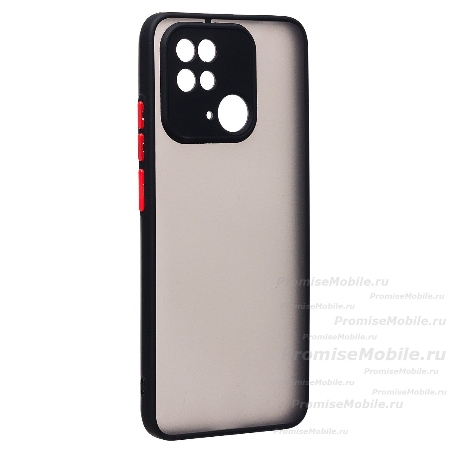 Чехол для Xiaomi Redmi 10C пластиковый с окантовкой <черный> ― 