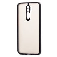 Чехол для Xiaomi M2204J19AG пластиковый с окантовкой <черный>